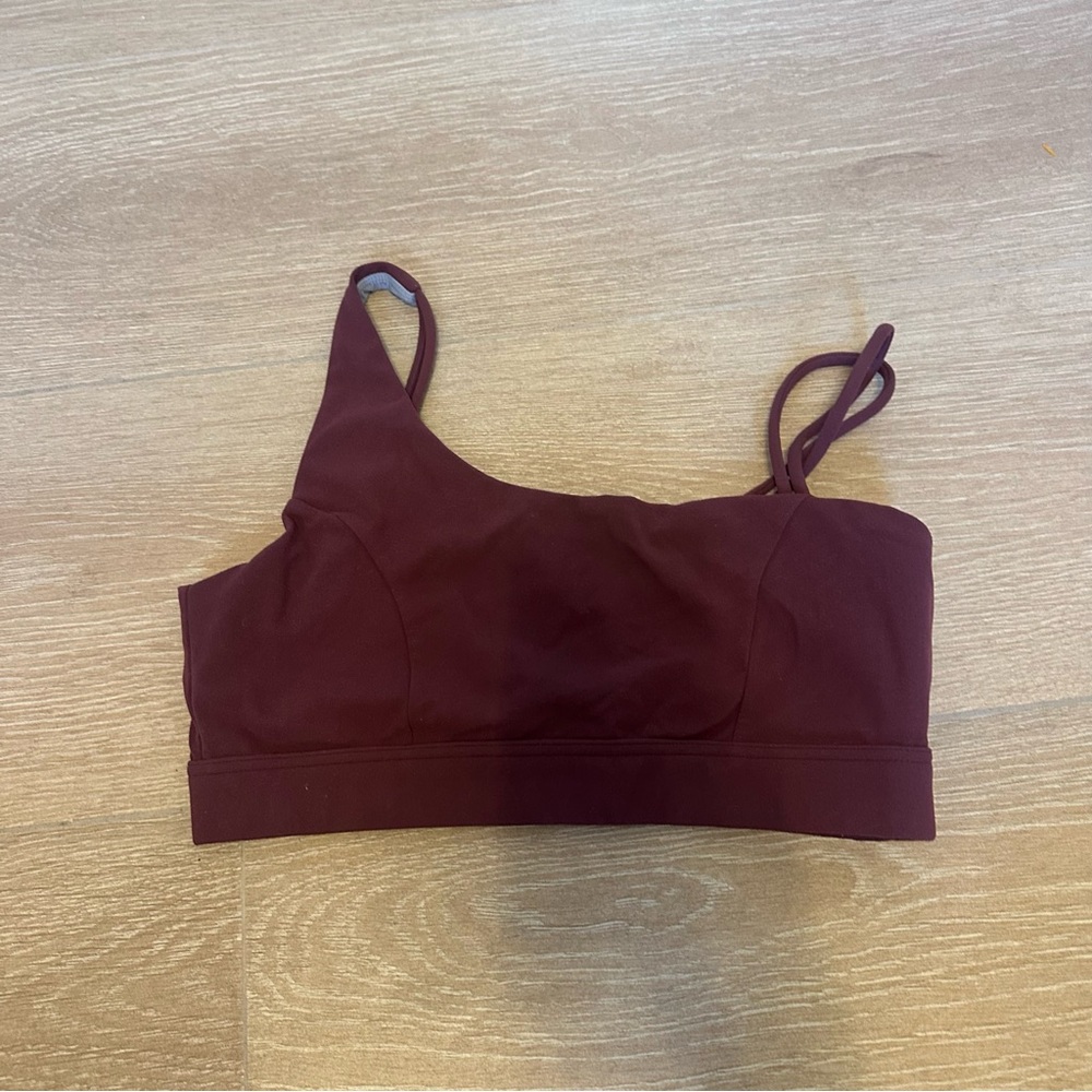 5 for $25 Glowmode SHEIN Asymmetric Strap Maroon Sports Bra